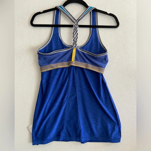 Lole braided T back athletic tank top with shelf bra  Sz L - Picture 5 of 10